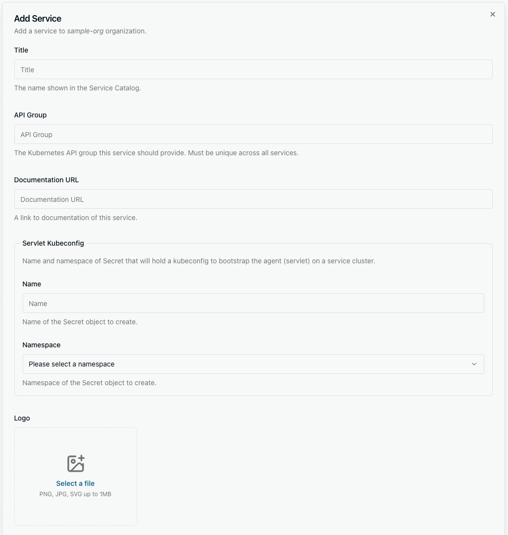 Service Creation Wizard